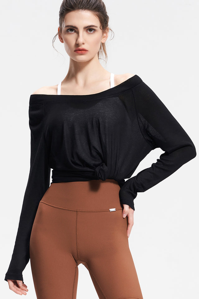 Luciana Wide Collar Long Sleeve