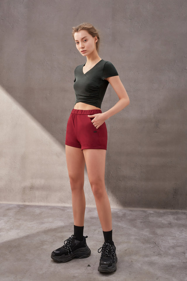 V-Neck Cropped T-Shirt