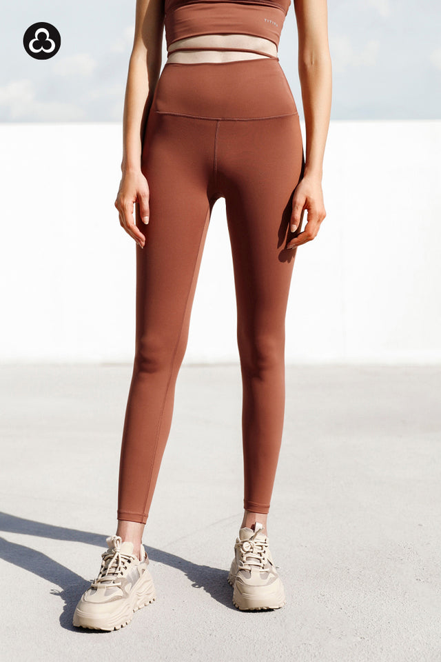 Nike Yoga Luxe cropped leggings in red