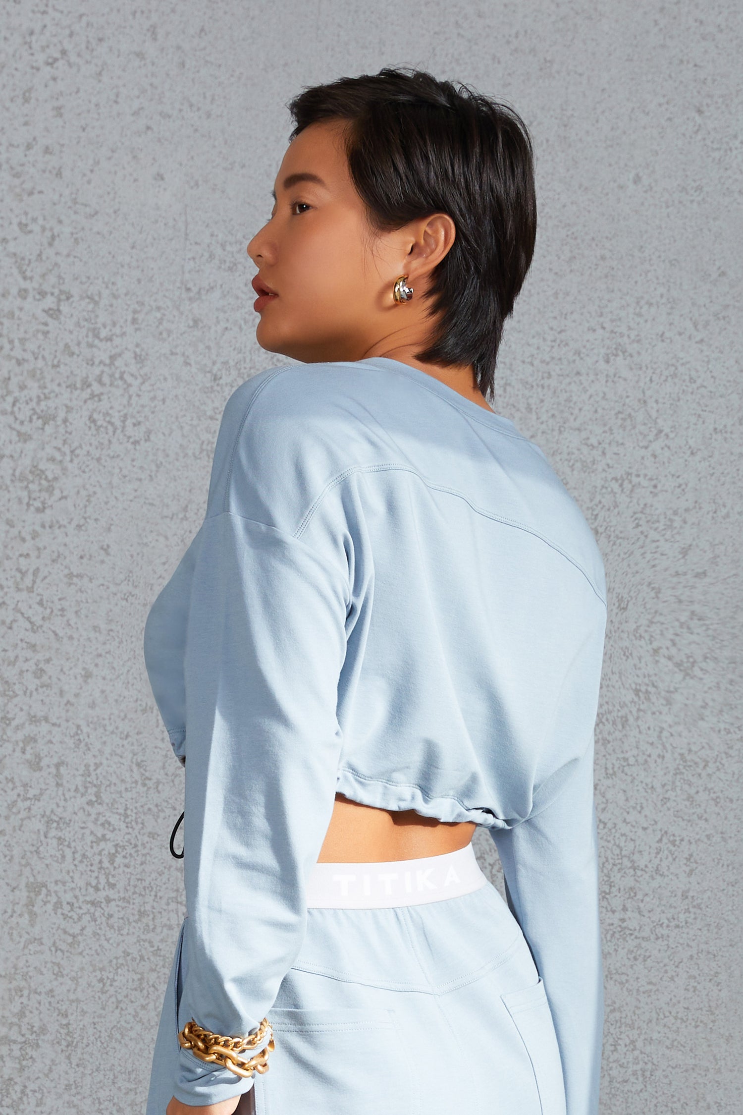 Azure Cuffed Long Sleeve