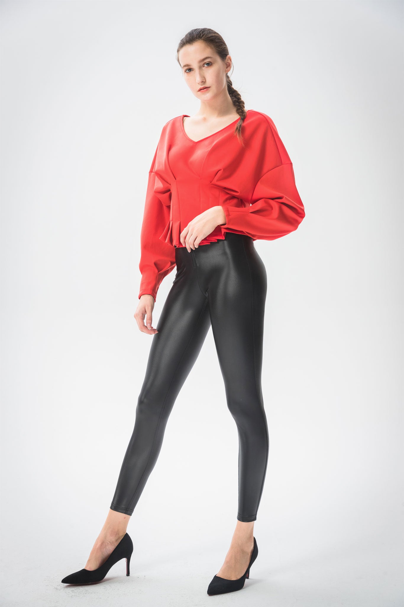 Donatella Faux Leather Legging