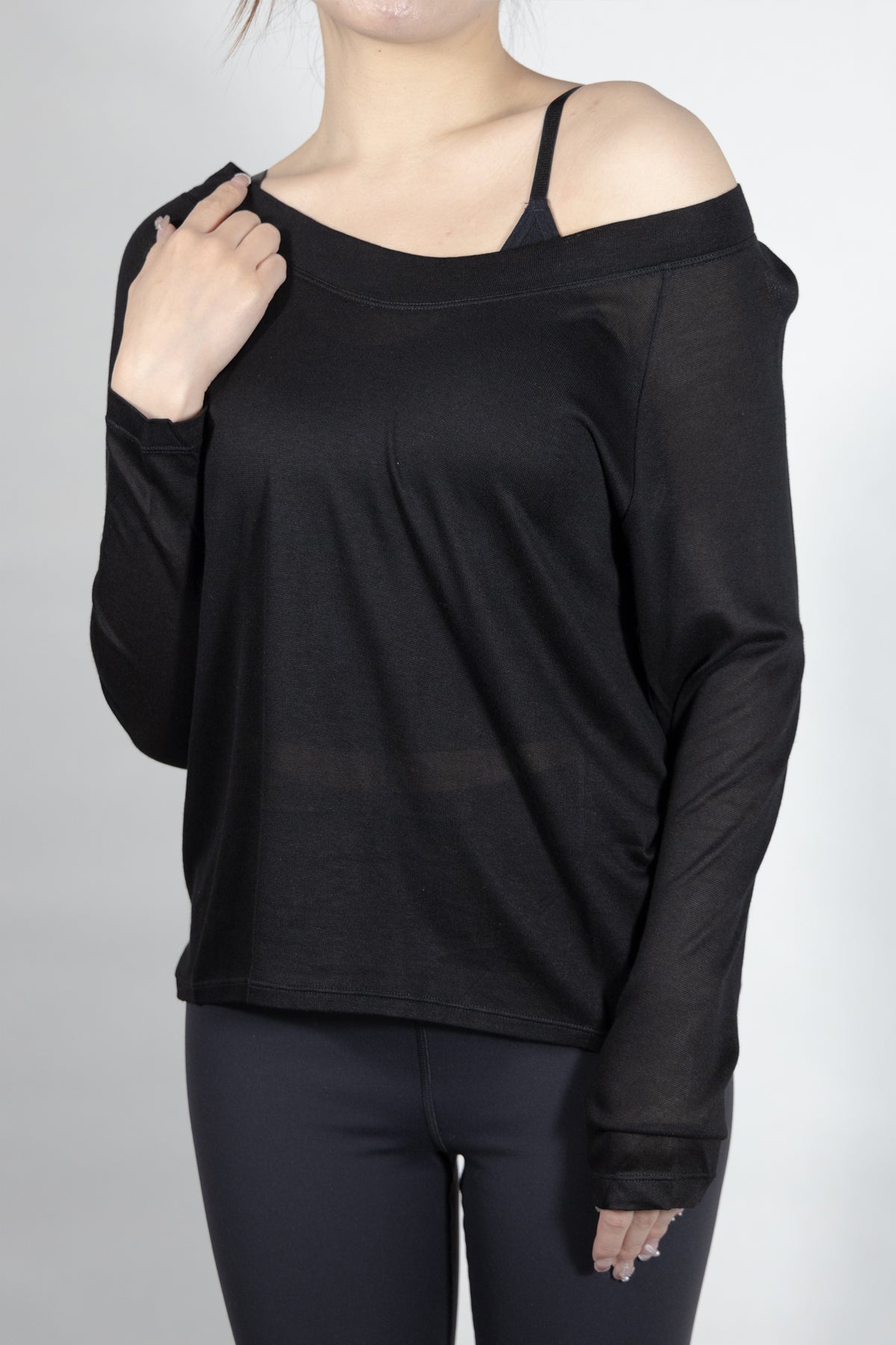 Luciana Wide Collar Long Sleeve