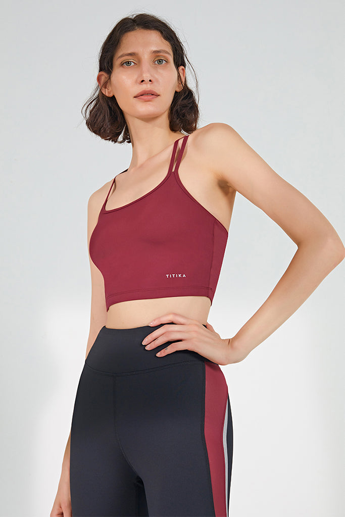 Camisole soutien-gorge de yoga dos croisé