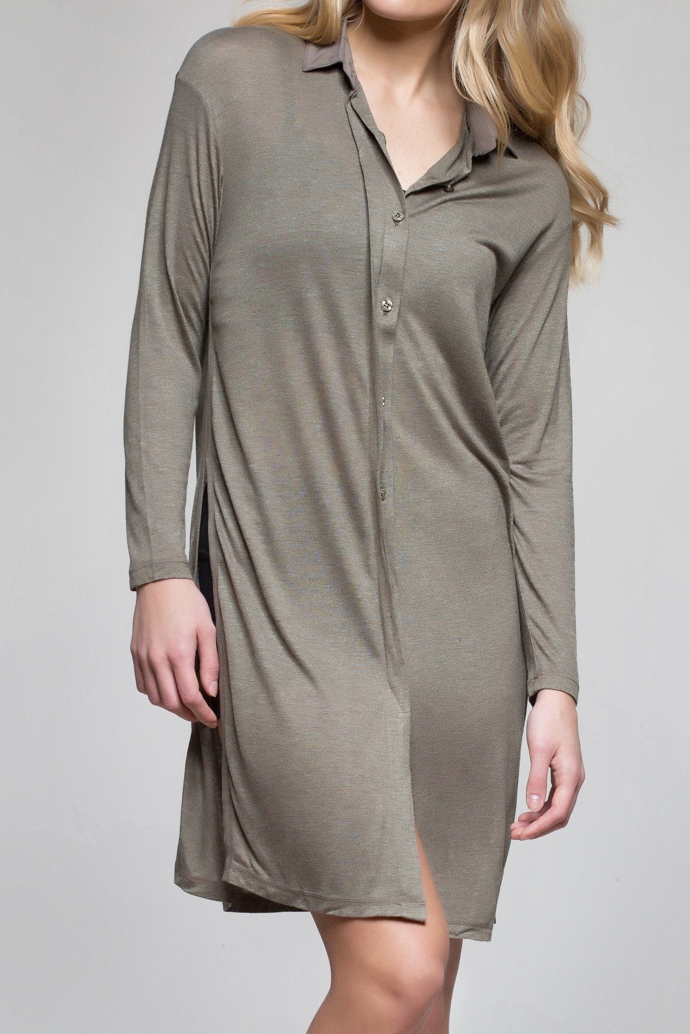 Maris Button-Up Long Sleeve Top