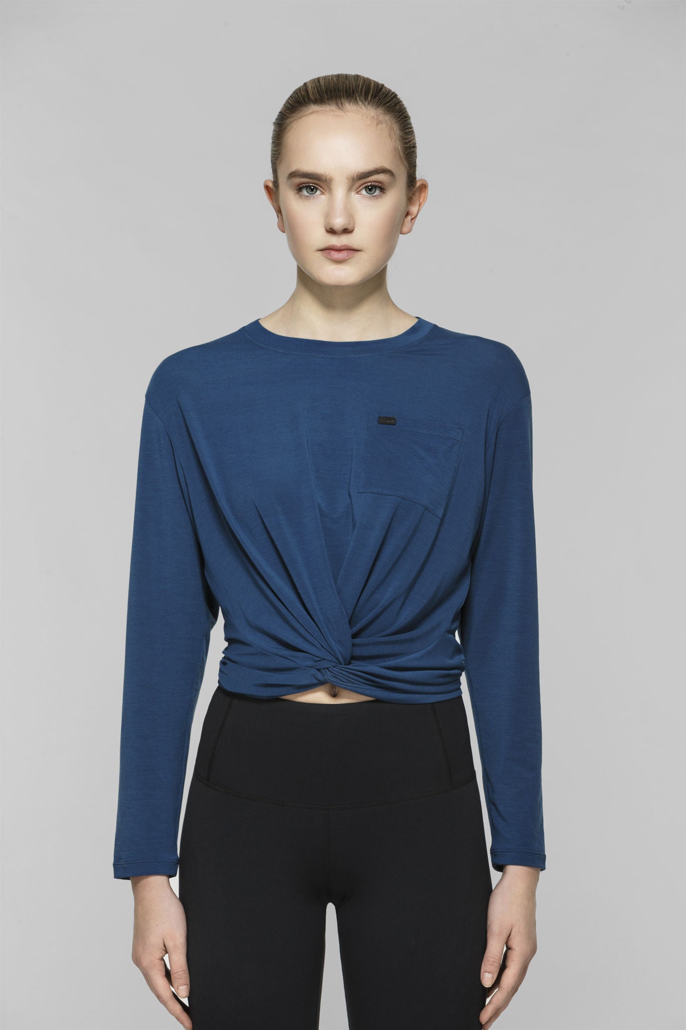 Twist Crop Long Sleeve Top