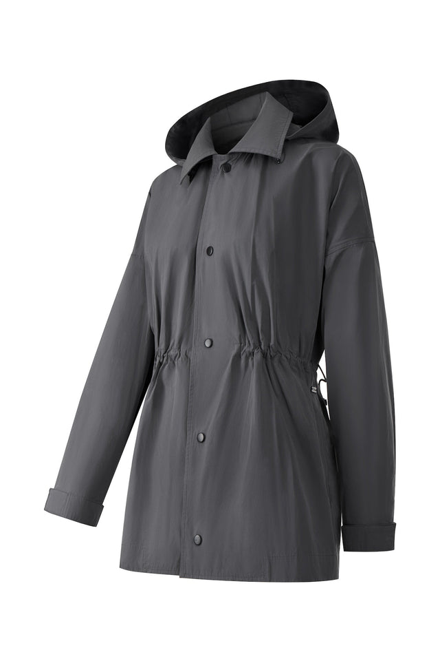 Oversized Waterproof Hooded Windbreaker Coat