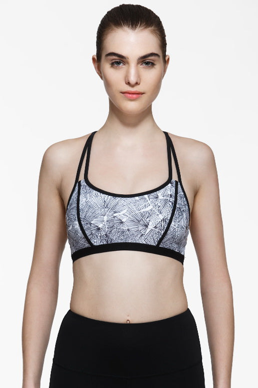 Metro Light Impact Palm Graphic Bra