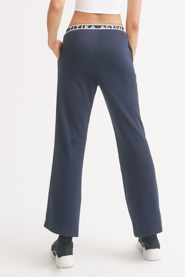 Ladies navy track sales pants