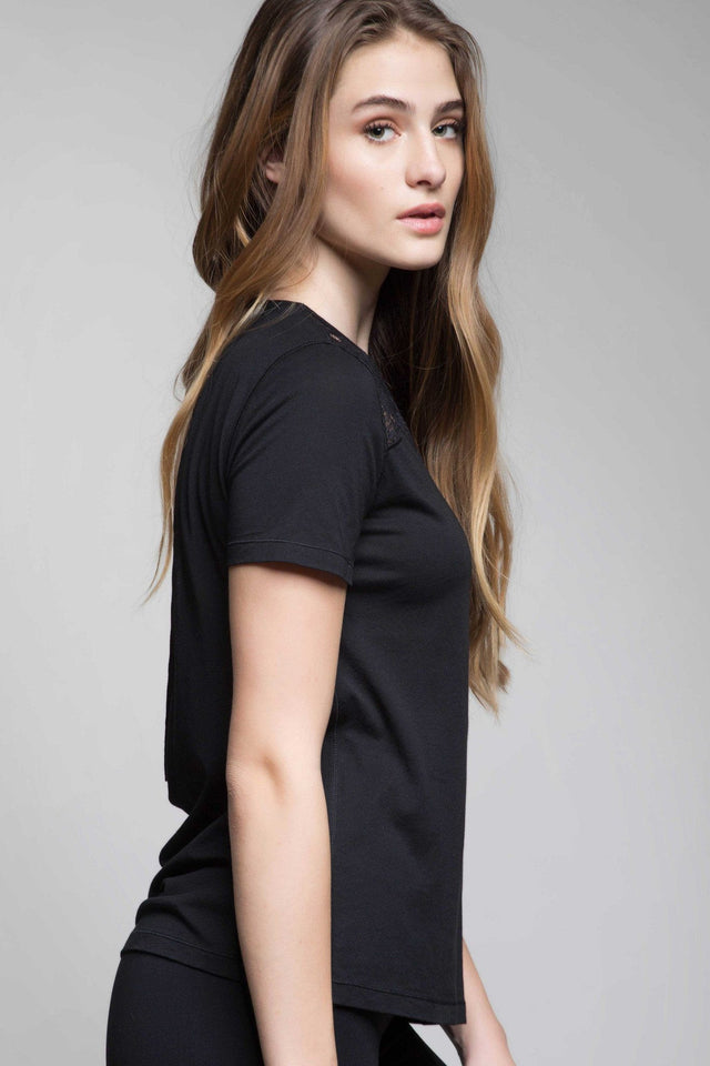 Lilla Lace Open Back Tee