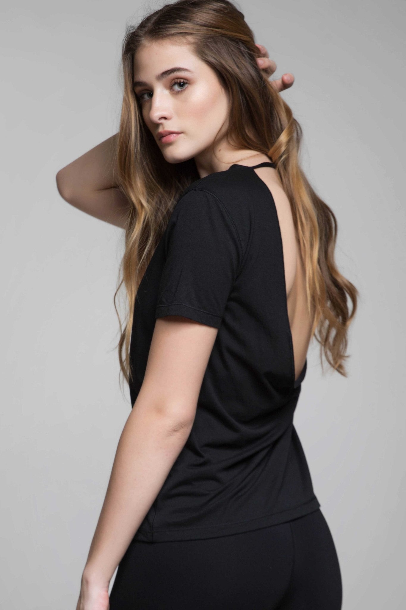 Lilla Lace Open Back Tee