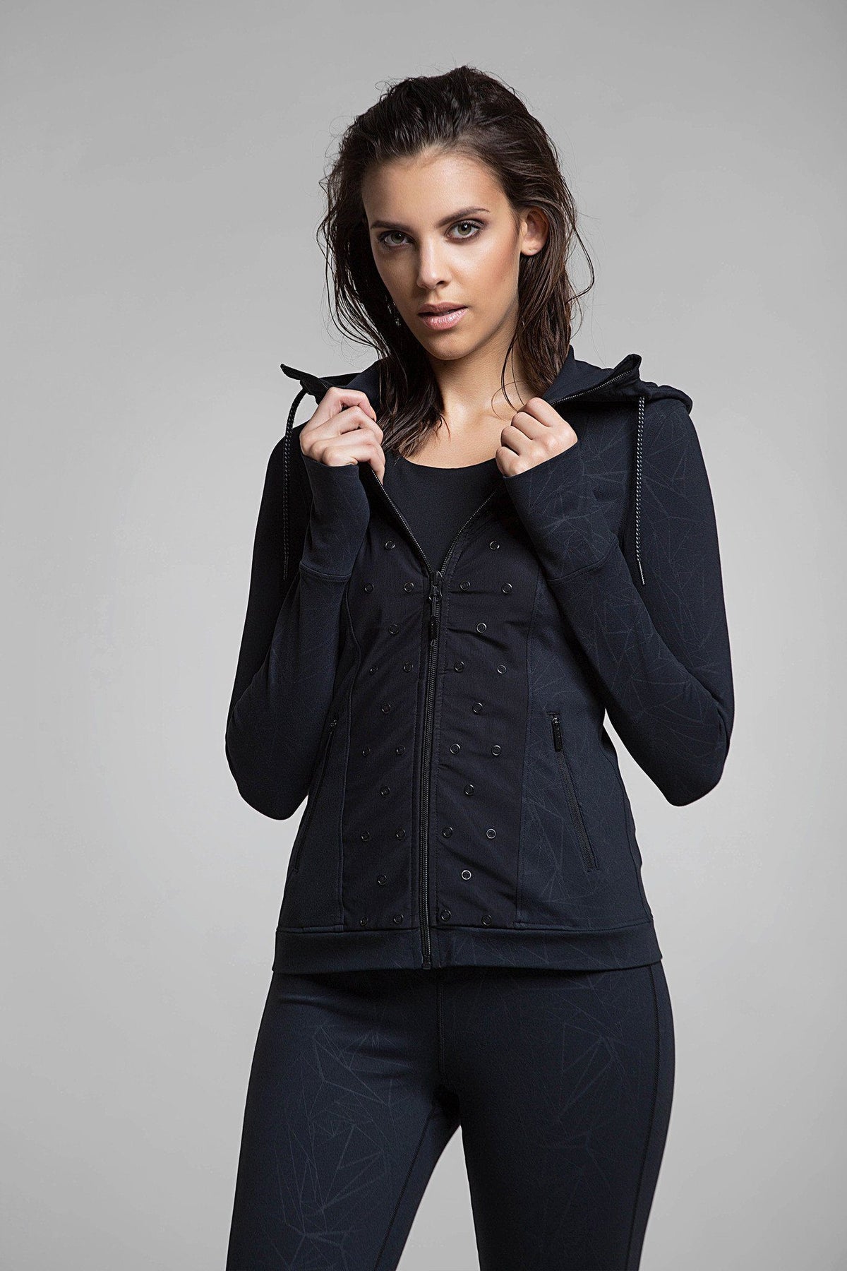 Stud Performance Zip-Up Hoodie