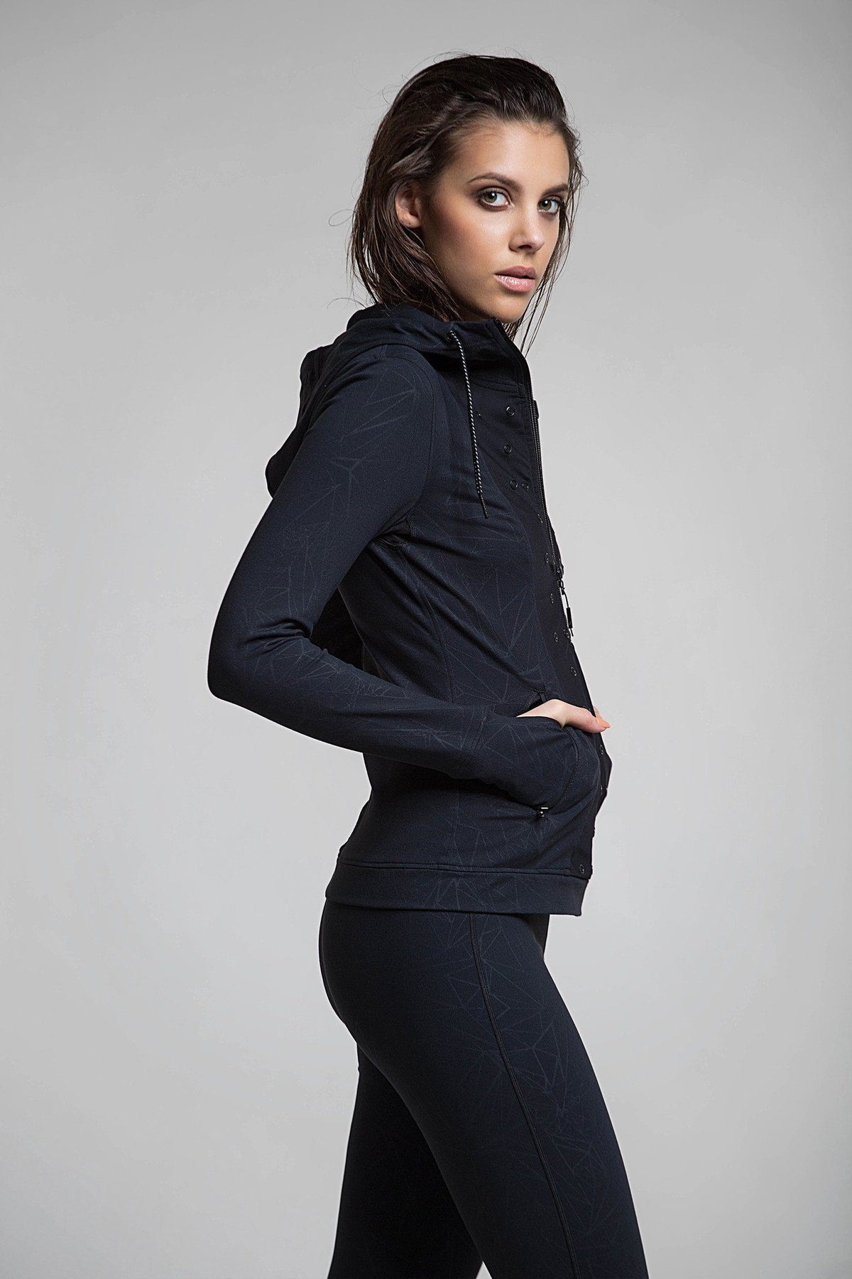 Stud Performance Zip-Up Hoodie